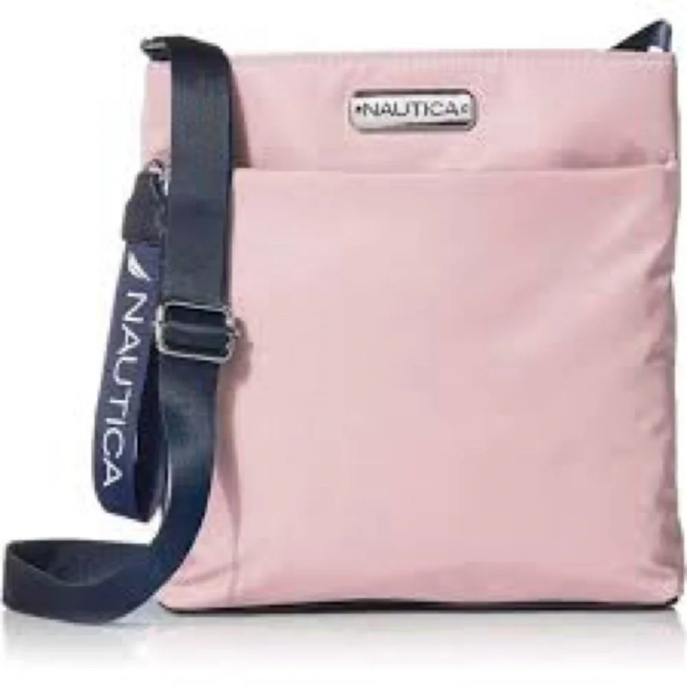 Nautica Diver Nylon Small Crossbody Bag Purse Adjustable Shoulder Strap Mauve